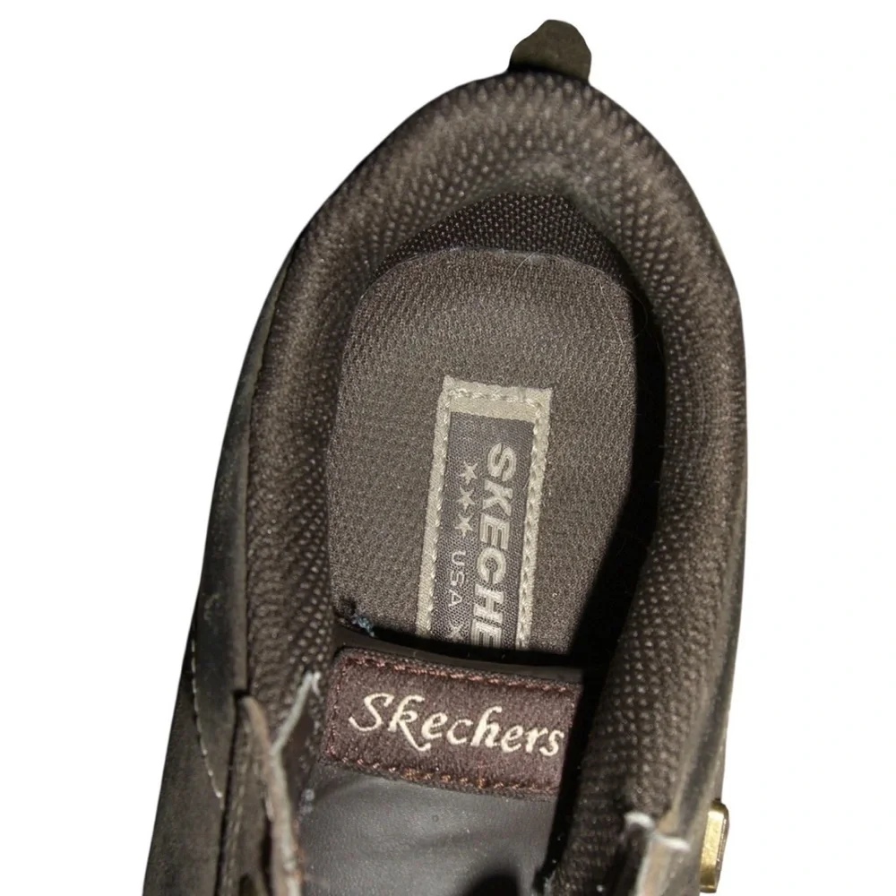 Skechers Sneakers Vintage y2k Brown Leather Chunky Utility Trail Lug Oxford 90's